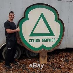 Cities Service Sign And Ring! 6ft Sign! Porcelain! Double sided