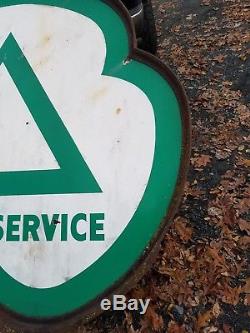 Cities Service Sign And Ring! 6ft Sign! Porcelain! Double sided