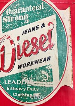 Classic Guaranteed Strong Diesel Jeans Workwear Flange Double-Sided Metal Sign