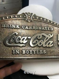 Coca-Cola 5 Cent Cash Register Topper Sign Double Sided Ornate