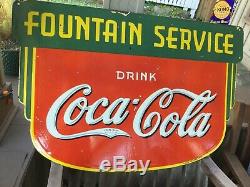 Coca Cola Double Sided Porcelain Sign