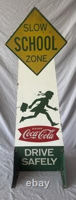 Coca-Cola Drive Safely School Zone Resume Speed Advertising Sign, original