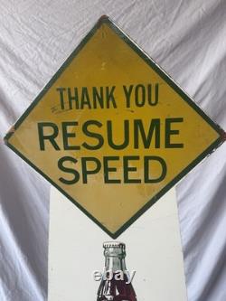 Coca-Cola Drive Safely School Zone Resume Speed Advertising Sign, original
