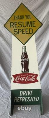 Coca-Cola Drive Safely School Zone Resume Speed Advertising Sign, original