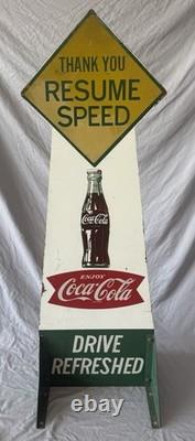 Coca-Cola Drive Safely School Zone Resume Speed Advertising Sign, original