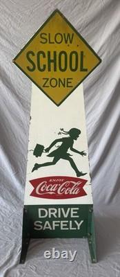 Coca-Cola Drive Safely School Zone Resume Speed Advertising Sign, original