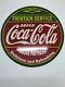 Coca Cola Fountain Service 30x30 Double Sided Porcelain Enamel Sign