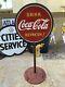 Coca Cola Lollipop Sign 1939 Double Sided-all Original Withoriginal Stand Wow
