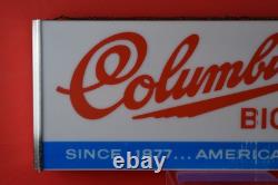 Columbia Bicycles Plastic Double Sided Lighted Cabinet Sign