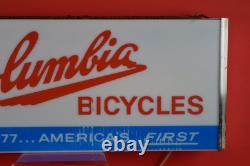 Columbia Bicycles Plastic Double Sided Lighted Cabinet Sign