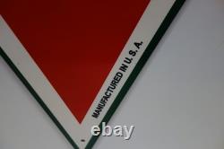 Conoco Die Cut Big Heavy-duty Triangular Double Side Steel Enamel Sign 36 X 38