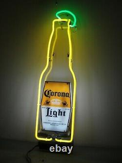 Corona Light Extra Beer Bottle 2 Sided Neon Sign Tall 36 Bar Mancave New Nib