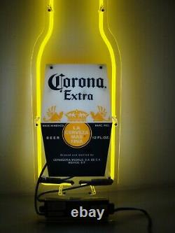 Corona Light Extra Beer Bottle 2 Sided Neon Sign Tall 36 Bar Mancave New Nib