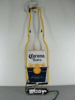 Corona Light Extra Beer Bottle 2 Sided Neon Sign Tall 36 Bar Mancave New Nib