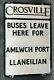 Crosville Buses Amlwch Port Llaneilian Double Sided Aluminum Sign Bus Stop