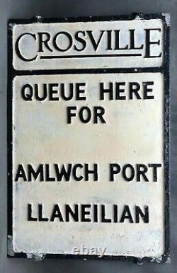 Crosville Buses Amlwch Port Llaneilian Double Sided Aluminum Sign Bus Stop