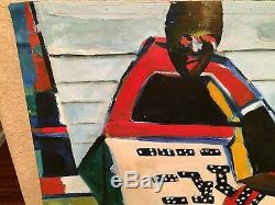 Curtis Barnes African American Artist Original Art Double Sided Painting