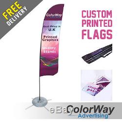 Custom Feather Printed Flag 2.4m Banner/Flag/Outdoor Advertising Sign