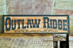 Custom Saloon Sign / Carved Wooden Engraved Wood Plaque / Western Style Signs