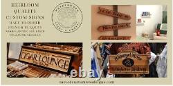 Custom Saloon Sign / Carved Wooden Engraved Wood Plaque / Western Style Signs