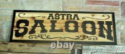 Custom Western Signs/ Carved Wooden Engraved Wood Saloon Wild West Style Signs