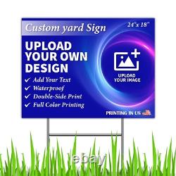 Custom Yard Sign 18x24 Full Color Personalized Lawn Sign Corrugated Plastic