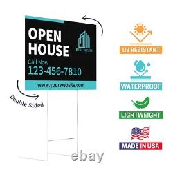 Custom Yard Sign 18x24 Full Color Personalized Lawn Sign Corrugated Plastic