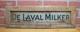 De Laval Milker Original Old Double Sided Tin Metal Sign In Wooden Frame Farm Ad