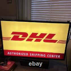 DHL Shipping Lighted Sign Double Sided 15 x 25