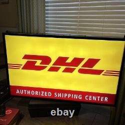DHL Shipping Lighted Sign Double Sided 15 x 25