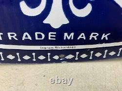 DIAMOND TIRES HEAVY DOUBLE SIDED PORCELAIN SIGN, (22x 16) NEAR MINT