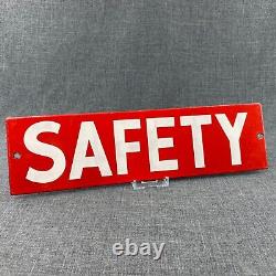 Dangerous Safety Old Porcelain Sign Double Sided Red White Industrial Explosives