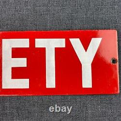 Dangerous Safety Old Porcelain Sign Double Sided Red White Industrial Explosives