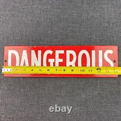 Dangerous Safety Old Porcelain Sign Double Sided Red White Industrial Explosives