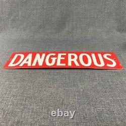 Dangerous Safety Old Porcelain Sign Double Sided Red White Industrial Explosives