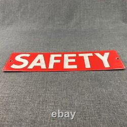 Dangerous Safety Old Porcelain Sign Double Sided Red White Industrial Explosives