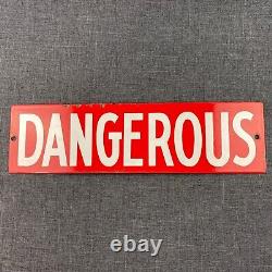 Dangerous Safety Old Porcelain Sign Double Sided Red White Industrial Explosives