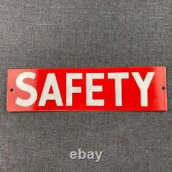 Dangerous Safety Old Porcelain Sign Double Sided Red White Industrial Explosives