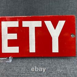 Dangerous Safety Old Porcelain Sign Double Sided Red White Industrial Explosives