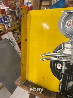 DeLaval Cream Seperator RARE Double Sided Metal Flange Sign 18x 16 GAS OIL COL