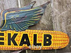 Dekalb Spinner Sign Double Sided Flying Corn Sign Metal Old Original Authentic