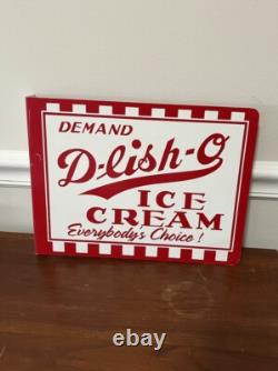 Demand D-lish-o Ice Cream Everybody's choice Flange Sign Double Sided
