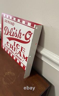 Demand D-lish-o Ice Cream Everybody's choice Flange Sign Double Sided