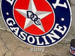 Derby Gasoline Large, Heavy Porcelain Double Sided Dealer Sign (30 Inch) Nice