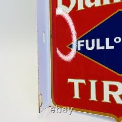 Diamond Tires Full of Life Double Sided Porcelain Advertising Sign 18x12