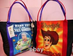 Disney Harvey's SIGNED Toy Story One Buzz & Woody Double Sided Tote Handbag NWT