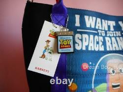 Disney Harvey's SIGNED Toy Story One Buzz & Woody Double Sided Tote Handbag NWT