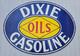 Dixie Oils Gasoline Porcelain Enamel Sign 36 X 27'' Inches Double Sided
