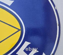 Dixie Oils Gasoline Porcelain Enamel Sign 36 X 27'' Inches Double Sided