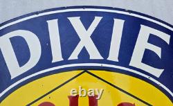Dixie Oils Gasoline Porcelain Enamel Sign 36 X 27'' Inches Double Sided